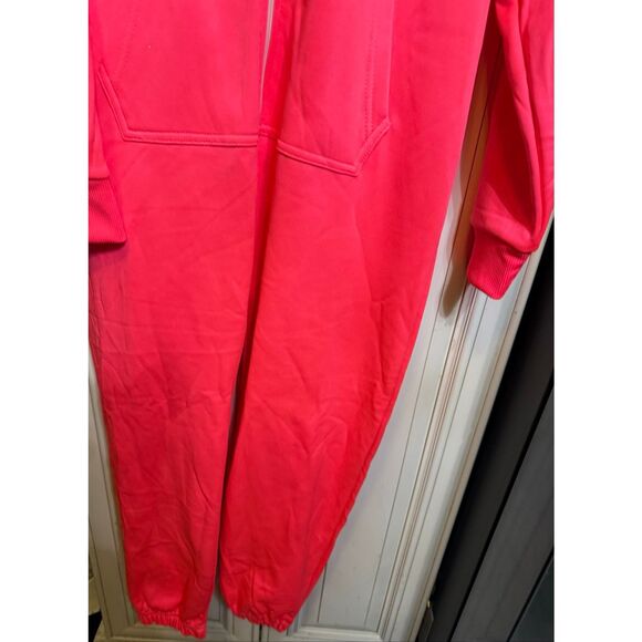A2Z For Kids Girls Full Zip Hooded One Piece Jumpsuit Hot Pink Size 11-12 - Picture 8 of 11